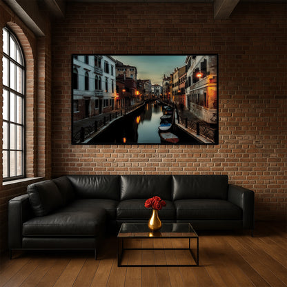 Venice Canal at Dusk – Tranquil Evening Glow