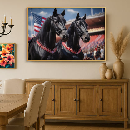 Champions in Red – Draft Horses at Parade Ground