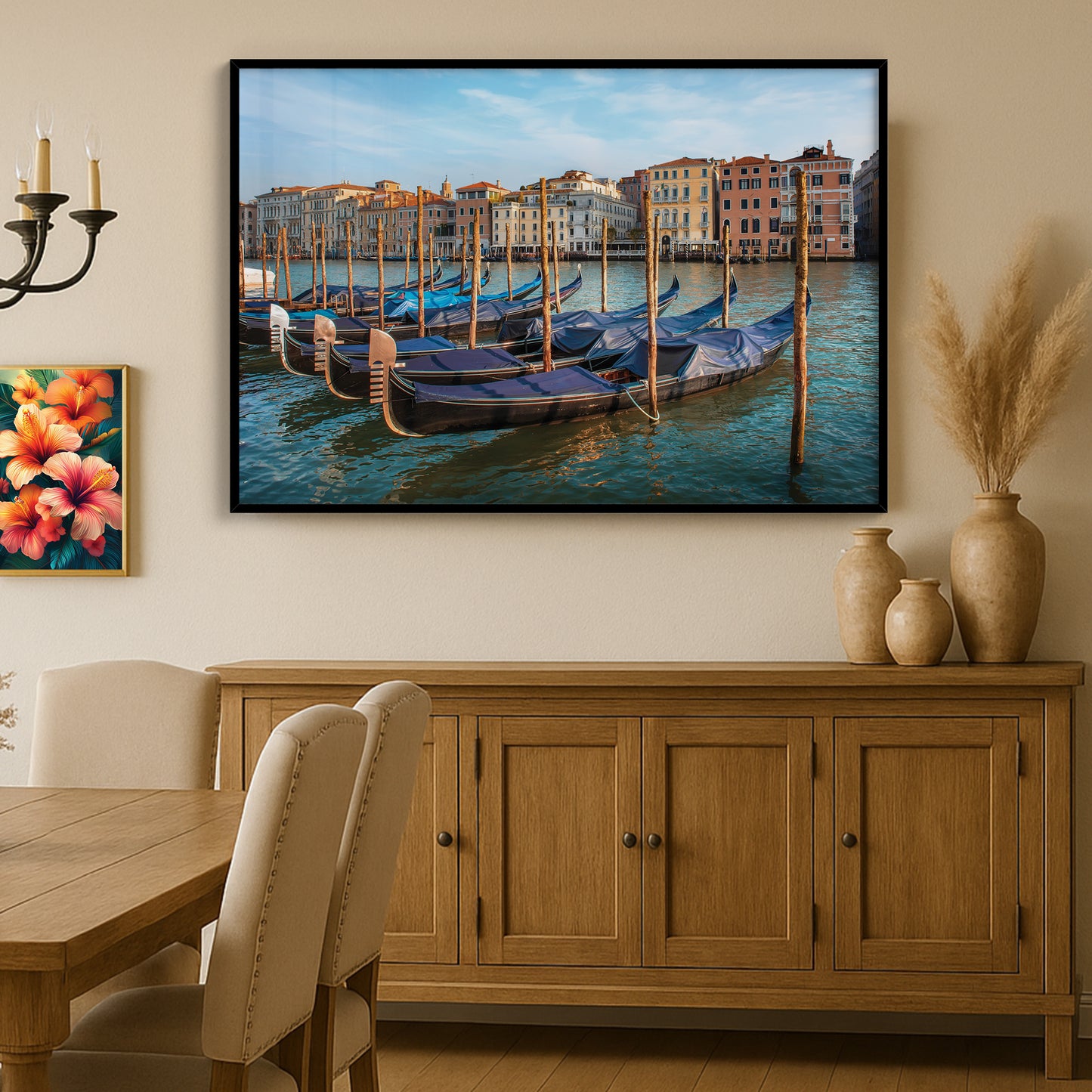 Gondolas on the Grand Canal – Venice Wall Art, Romantic European Travel Decor