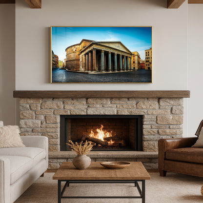 Pantheon of Rome – Ancient Temple with Corinthian Columns, Luxury UV Gloss Wall Art