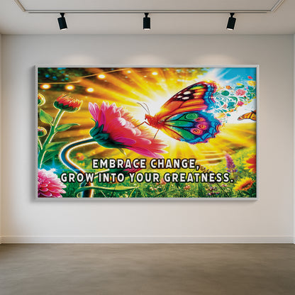 Butterfly of Change – Embrace Change Motivational Wall Art