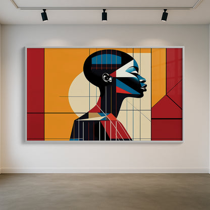 Grace in Profile – Luxury Framed Glass Art