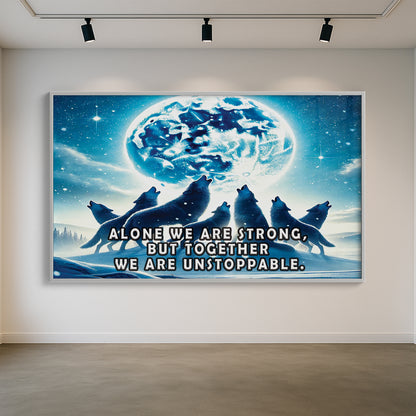 Together We Are Unstoppable – Wolves Wall Art