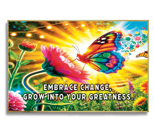 Butterfly of Change – Embrace Change Motivational Wall Art