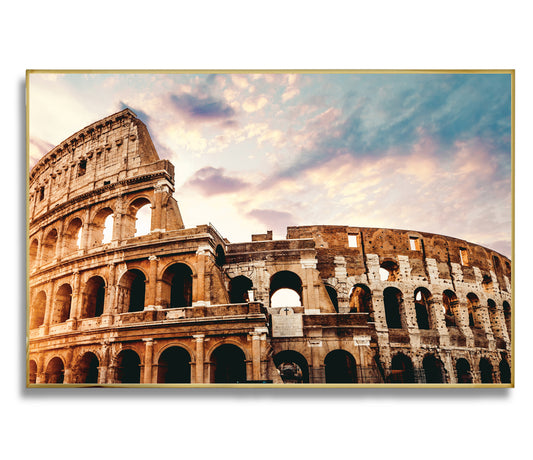 Colosseum – Rome Wall Art Photography Print, Ancient Architecture, Sunset Sky