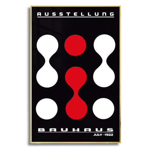 Modern Rhythm – Bauhaus Exhibition 1922 | Luxury Framed Glass Art (Multiple Colors)