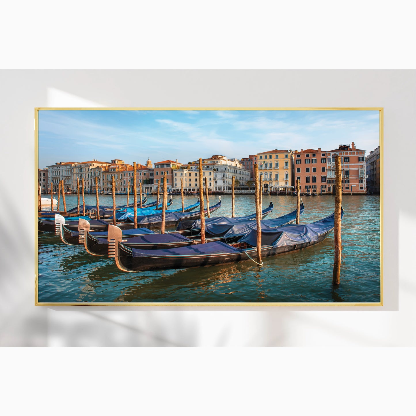 Gondolas on the Grand Canal – Venice Wall Art, Romantic European Travel Decor