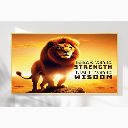 Lead With Strength – Lion Wall Art