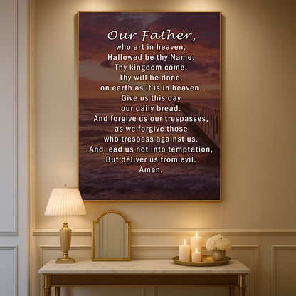 The Lord’s Prayer Wall Art – Our Father Christian Décor