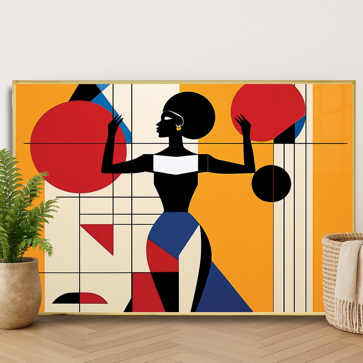 Bold Balance – Luxury Framed Glass Art