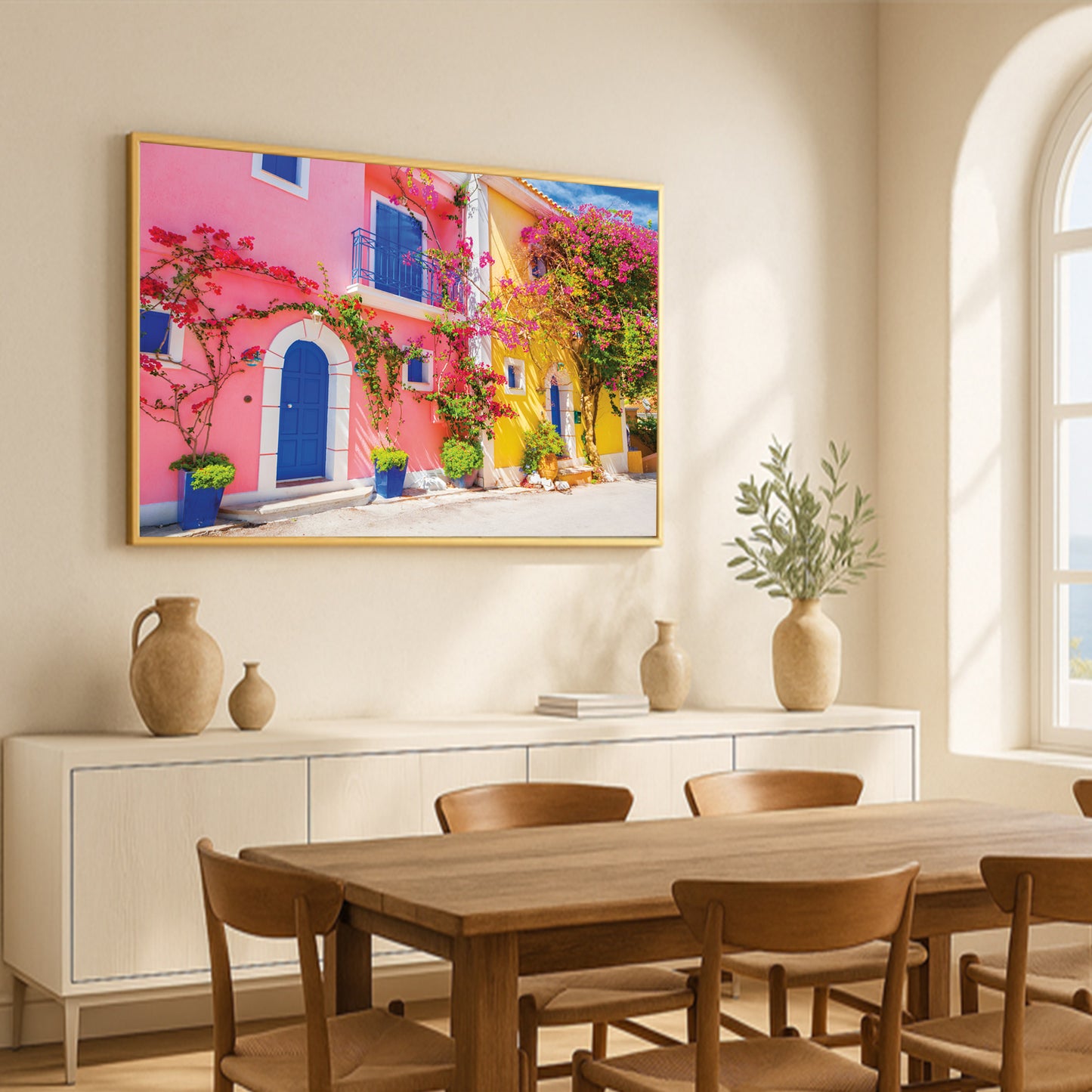 Blooming Bougainvillea – Colorful Greece Wall Art, Mediterranean Home Decor