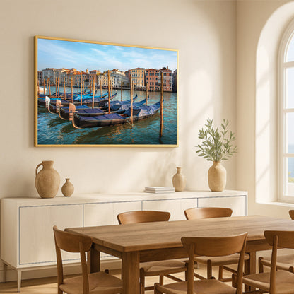 Gondolas on the Grand Canal – Venice Wall Art, Romantic European Travel Decor