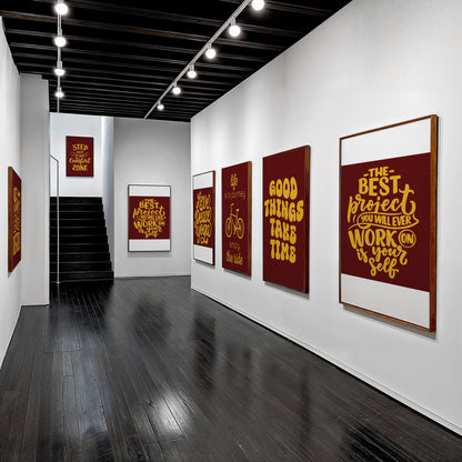 Elevate & Empower – The Best Project Is YOU - Luxury Glass Wall Art