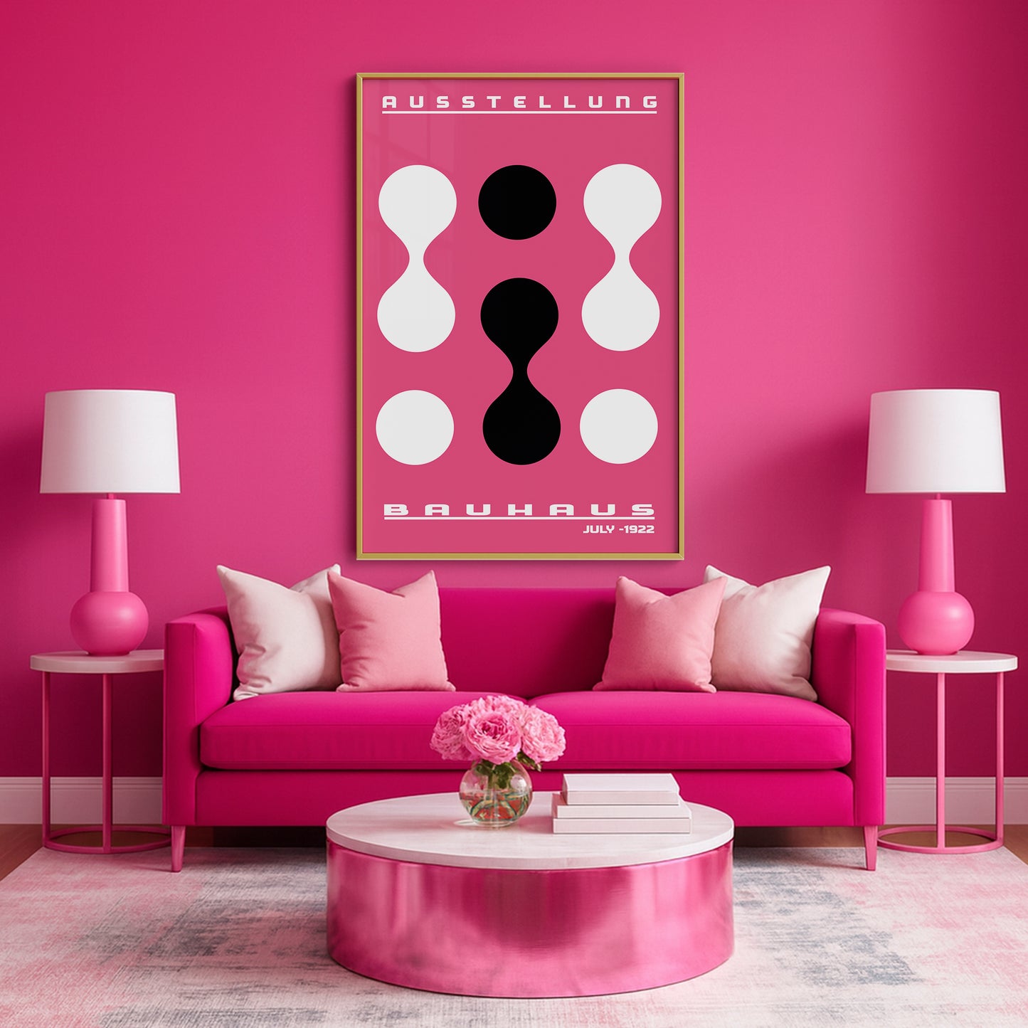 Form & Rhythm - Bauhaus Exhibition 1922 | Luxury Framed Glass Wall Art (Multiple Colors)