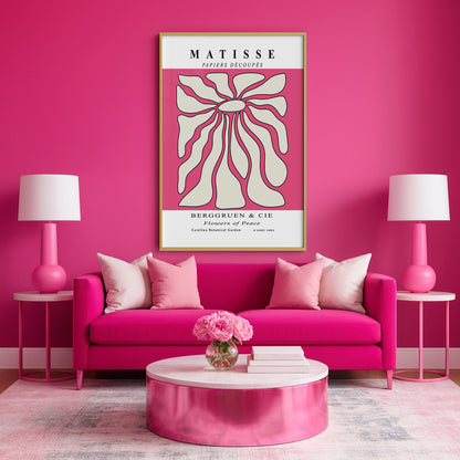 Timeless Elegance - Modern Matisse Inspired Geometric Wall Art – Luxury Glass Framed Wall Decoration (Multiple Colors)