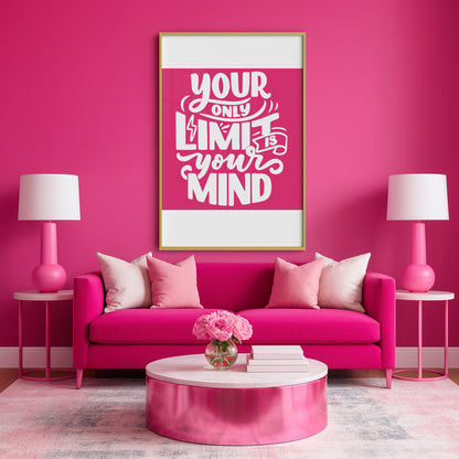 Your Only Limit is Your Mind - Luxury Glass Framed Wall Art (Multiple Colors)