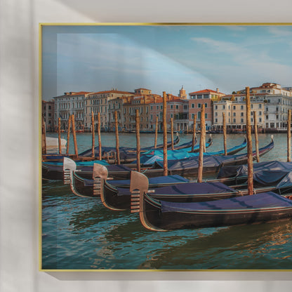 Gondolas on the Grand Canal – Venice Wall Art, Romantic European Travel Decor