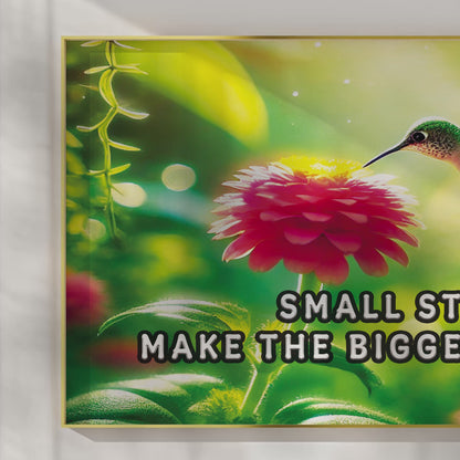 Small Steps, Big Impact – Hummingbird Wall Art