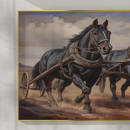 Legacy in Motion – Percheron Drafts on the Frontier
