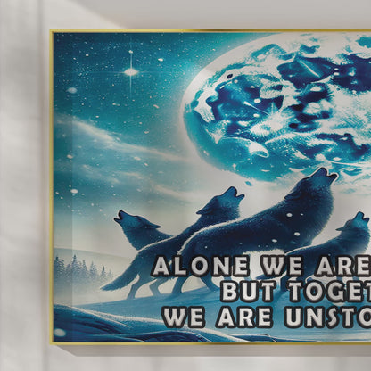 Together We Are Unstoppable – Wolves Wall Art