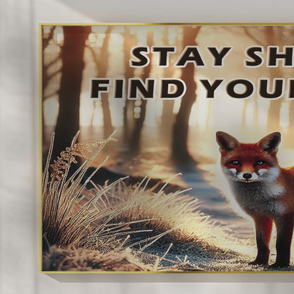 The Clever Fox – Stay Sharp, Motivational Wall Art