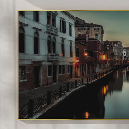 Venice Canal at Dusk – Tranquil Evening Glow