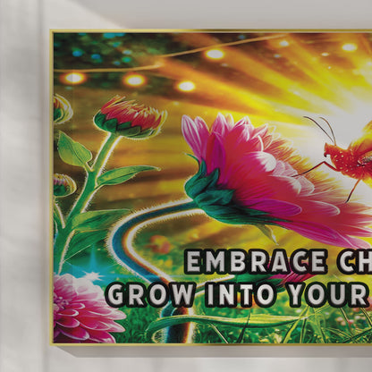 Butterfly of Change – Embrace Change Motivational Wall Art
