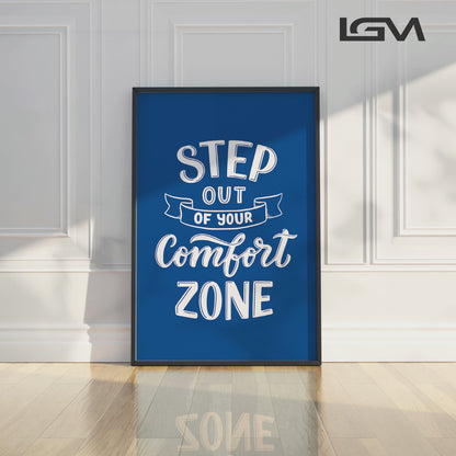 Embrace Growth – Step Out of Your Comfort Zone - Luxury Glass Wall Art