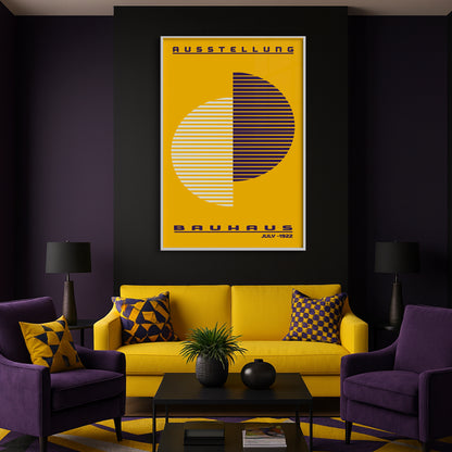 Lines of Thought – Bauhaus Exhibition 1922 | Luxury Framed Glass Art (Multiple Colors)