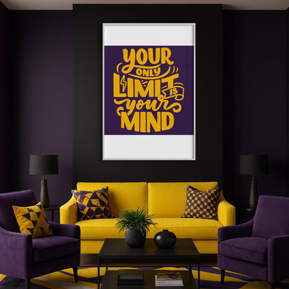 Your Only Limit is Your Mind - Luxury Glass Framed Wall Art (Multiple Colors)