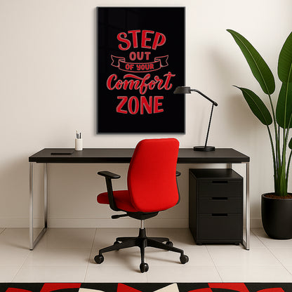 Embrace Growth – Step Out of Your Comfort Zone - Luxury Glass Wall Art