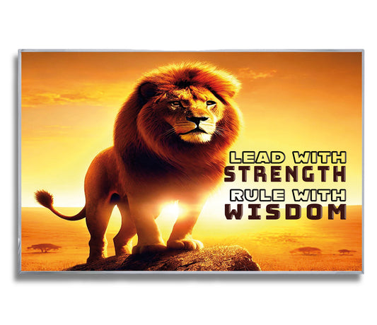 Lead With Strength – Lion Wall Art