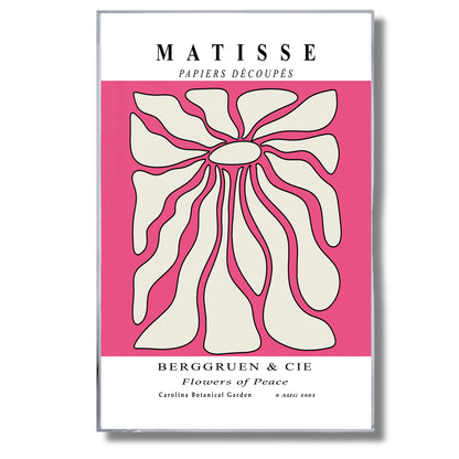 Timeless Elegance - Modern Matisse Inspired Geometric Wall Art – Luxury Glass Framed Wall Decoration (Multiple Colors)