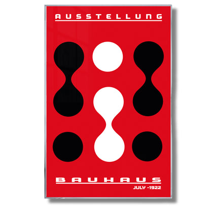 Form & Rhythm - Bauhaus Exhibition 1922 | Luxury Framed Glass Wall Art (Multiple Colors)