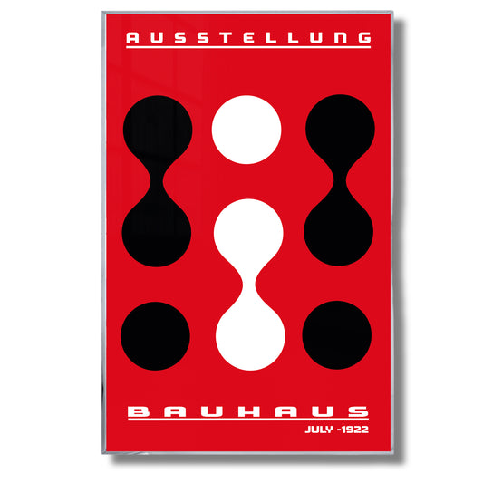 Form & Rhythm - Bauhaus Exhibition 1922 | Luxury Framed Glass Wall Art (Multiple Colors)
