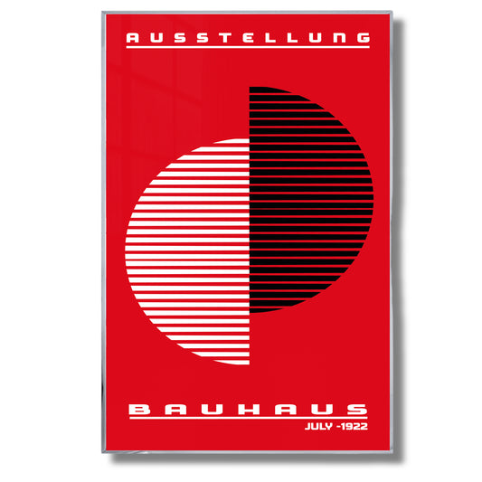Lines of Thought – Bauhaus Exhibition 1922 | Luxury Framed Glass Art (Multiple Colors)