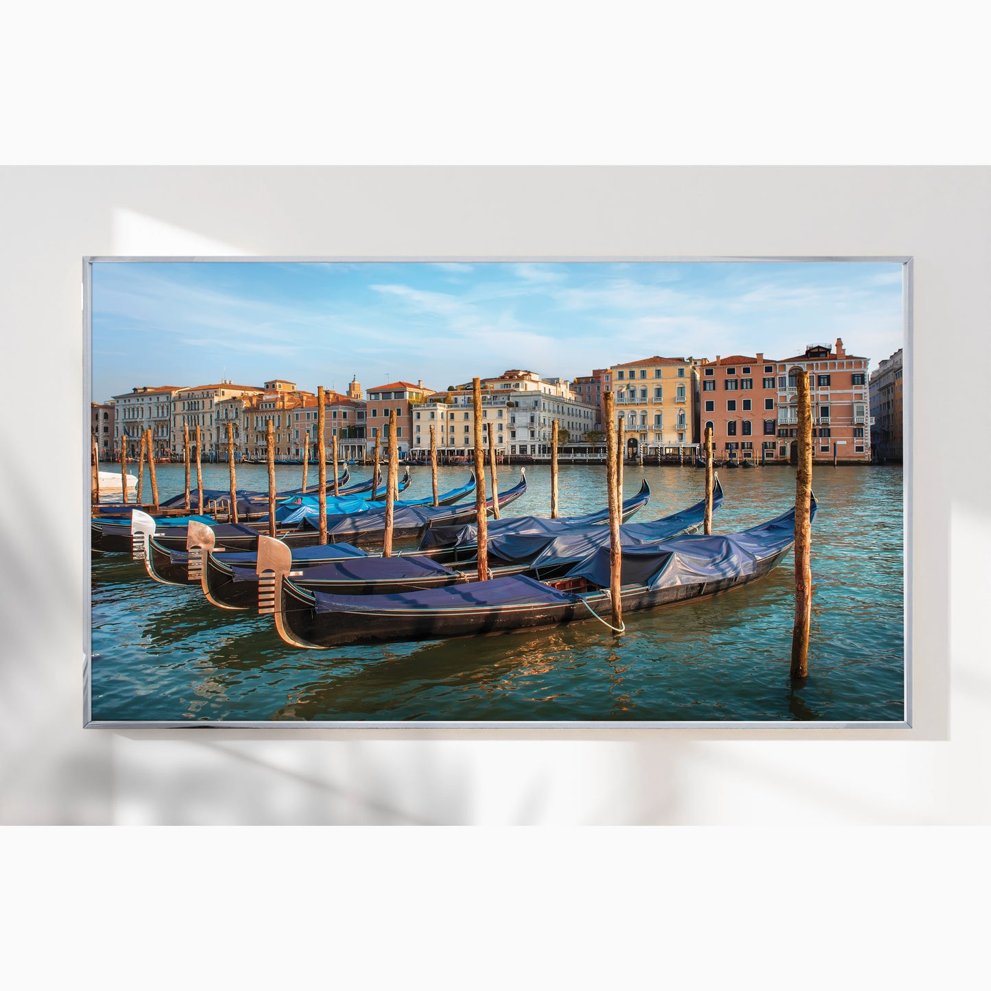 Gondolas on the Grand Canal – Venice Wall Art, Romantic European Travel Decor