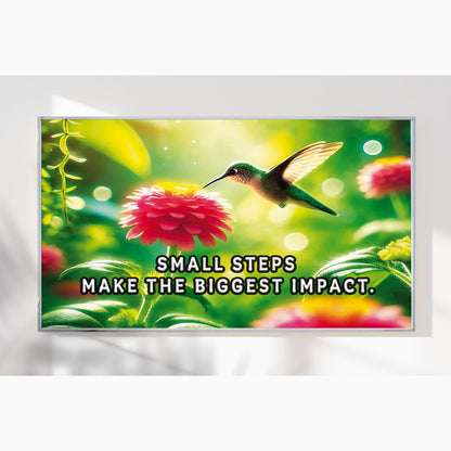 Small Steps, Big Impact – Hummingbird Wall Art