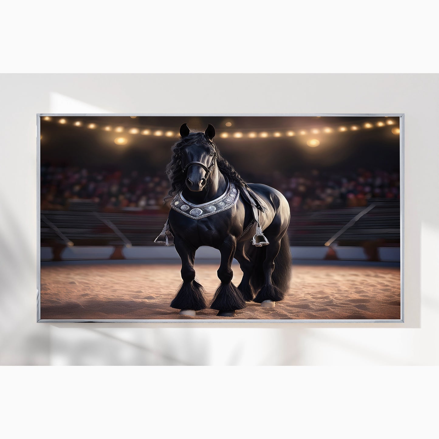Regal Parade – Percheron in Ornate Silver Tack